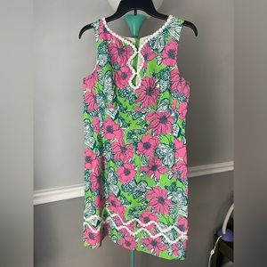 Lilly Pulitzer Bloomin’ Cocoonin’ butterfly ric rac shift dress SIZE 6